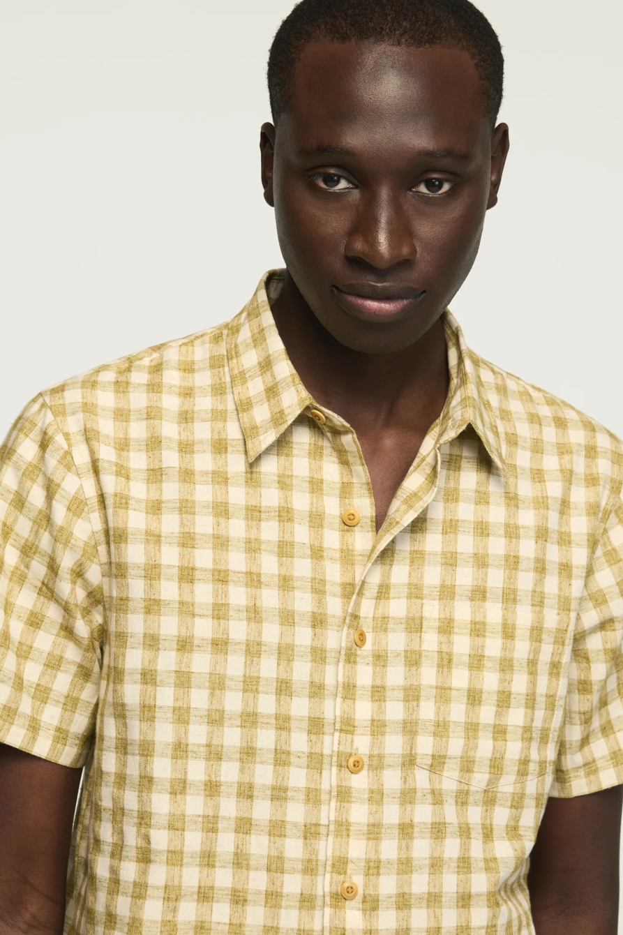 SHORT SLEEVE GINGHAM PLAID SHIRT, image 2