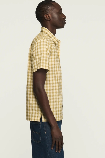 SHORT SLEEVE GINGHAM PLAID SHIRT, image 4