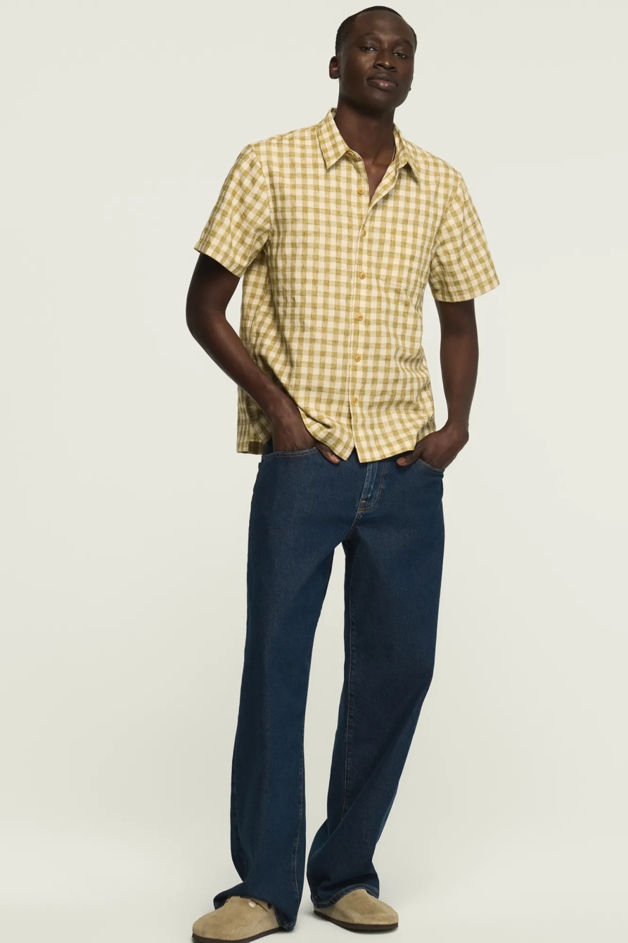 SHORT SLEEVE GINGHAM PLAID SHIRT, image 5