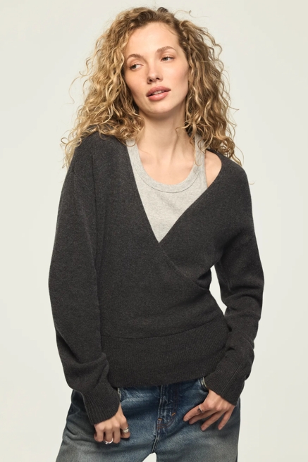 CLOUD SOFT SURPLICE SWEATER, image 1