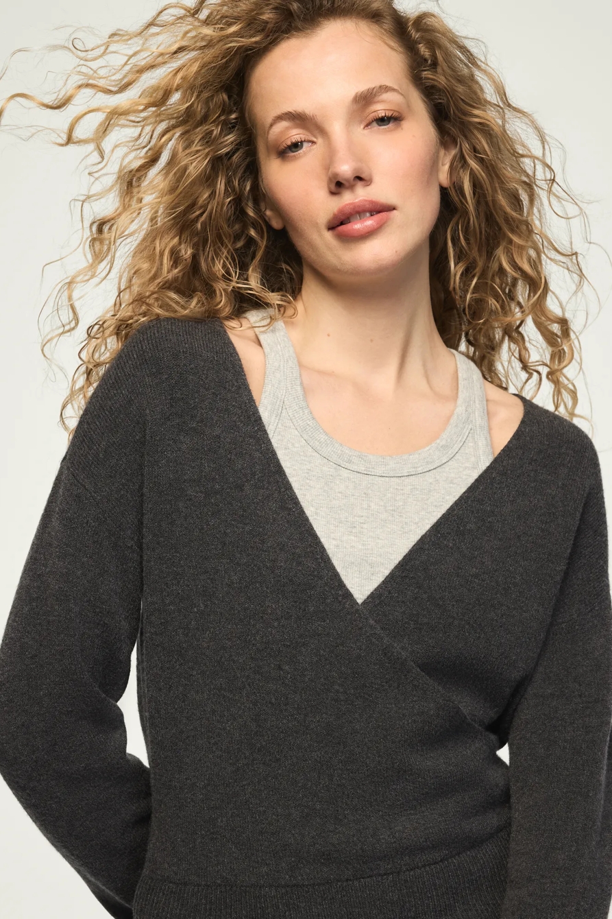 CLOUD SOFT SURPLICE SWEATER, image 2