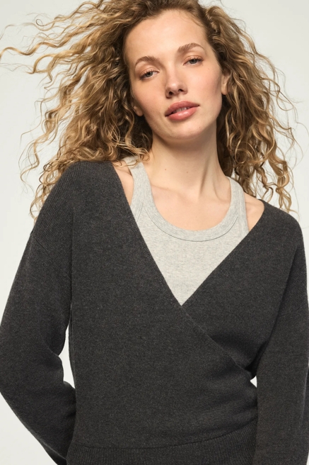CLOUD SOFT SURPLICE SWEATER, image 2