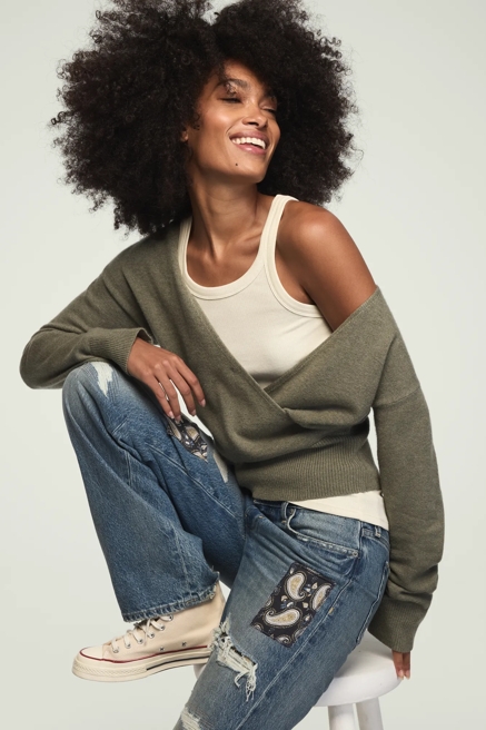 CLOUD SOFT SURPLICE SWEATER, image 2