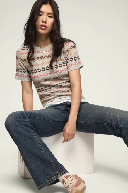 FAIR ISLE SWEATER TEE, image 2