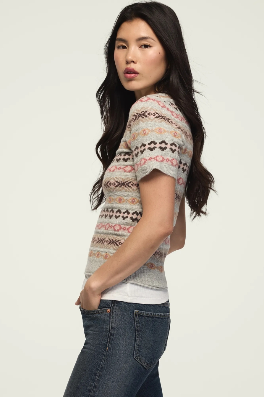 FAIR ISLE SWEATER TEE, image 4