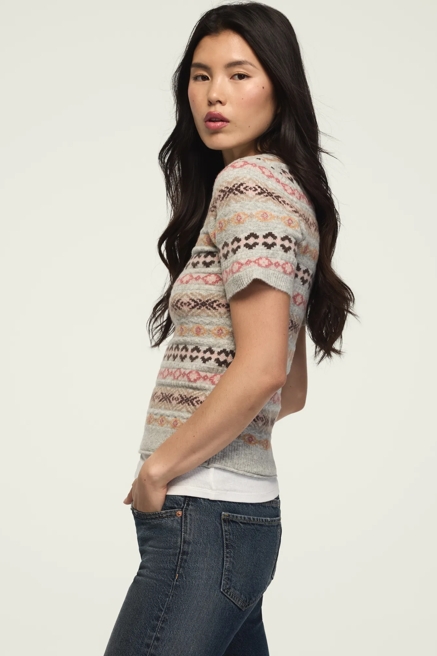 FAIR ISLE SWEATER TEE, image 4