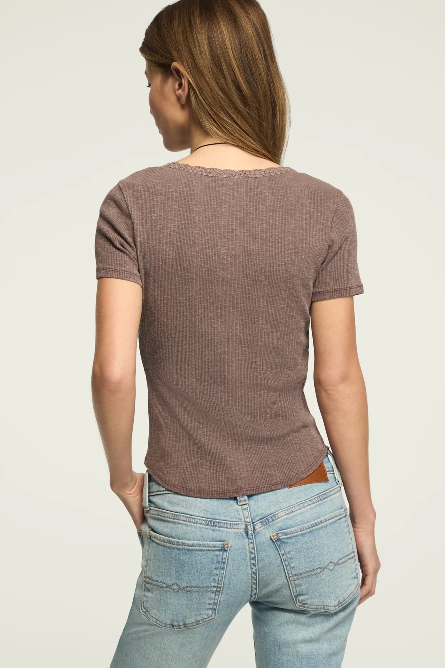 SHORT SLEEVE HENLEY TEE, image 3