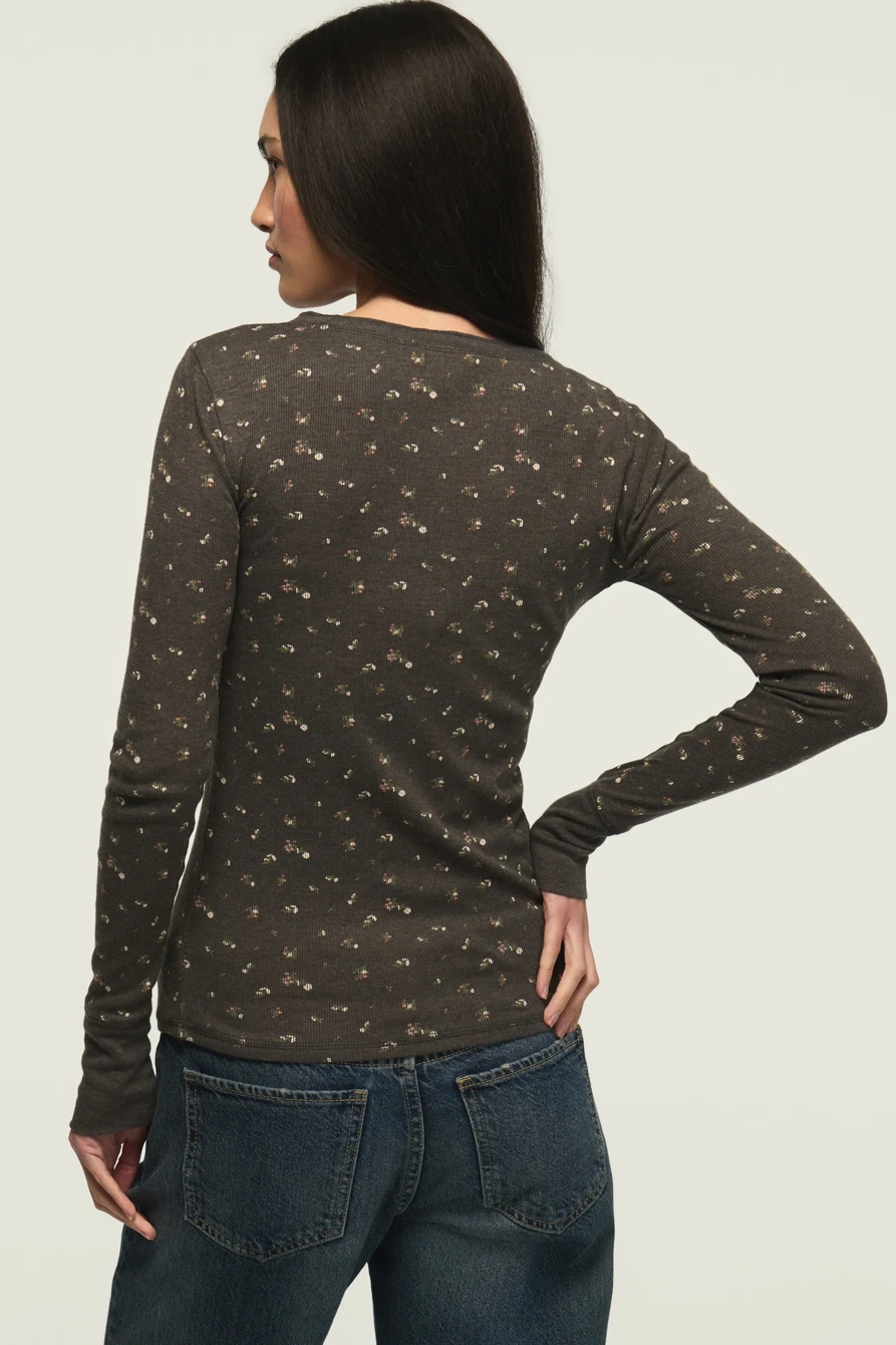 LONG SLEEVE RIBBED HENLEY, image 3