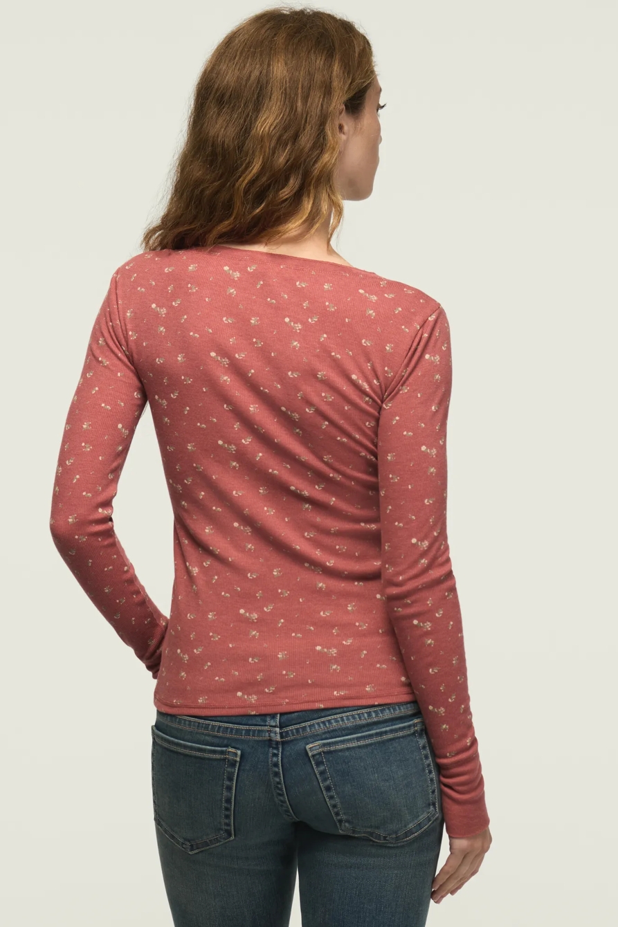 LONG SLEEVE RIBBED HENLEY, image 3