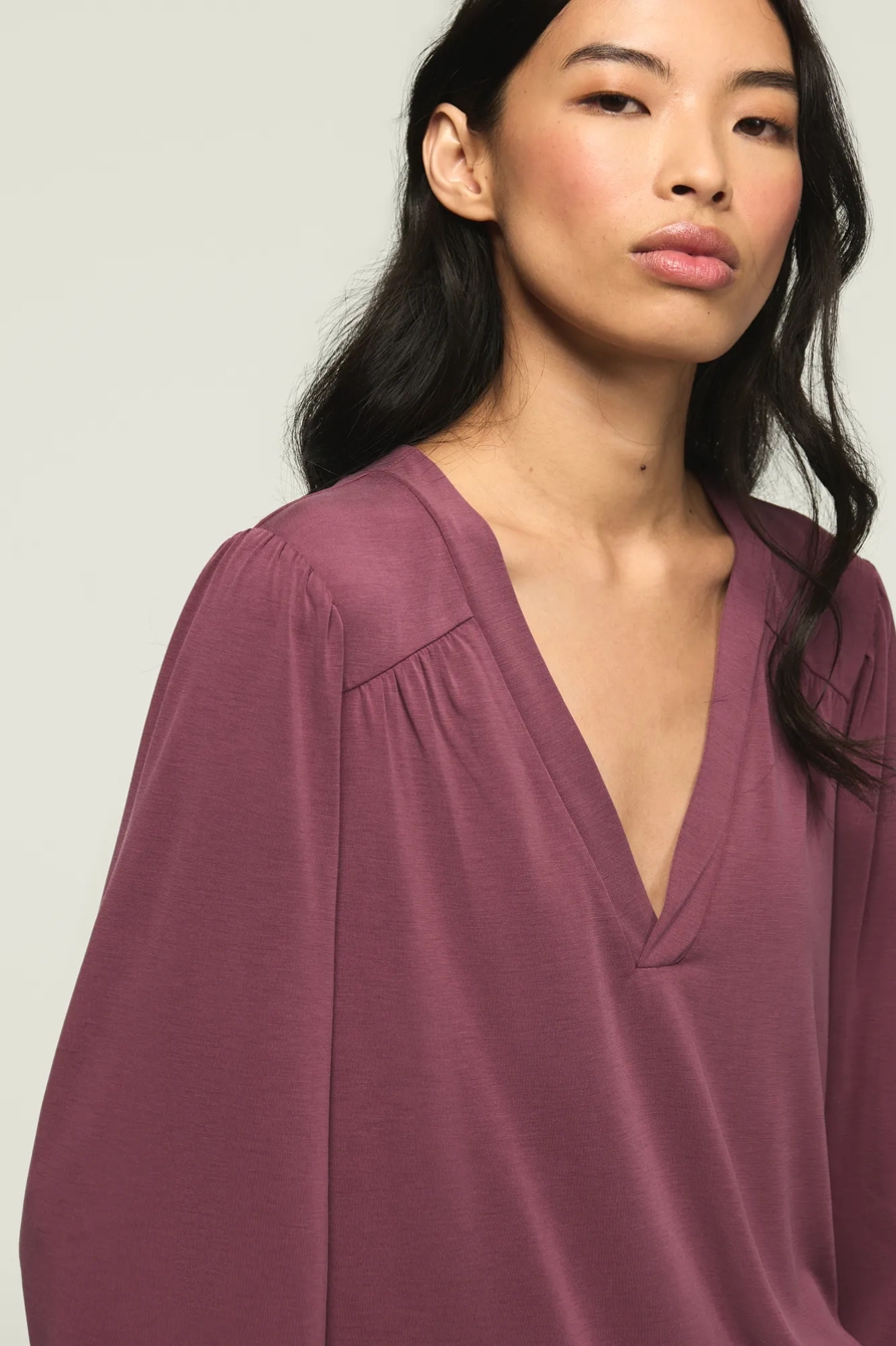 SANDWASH LONG SLEEVE V NECK TOP, image 2