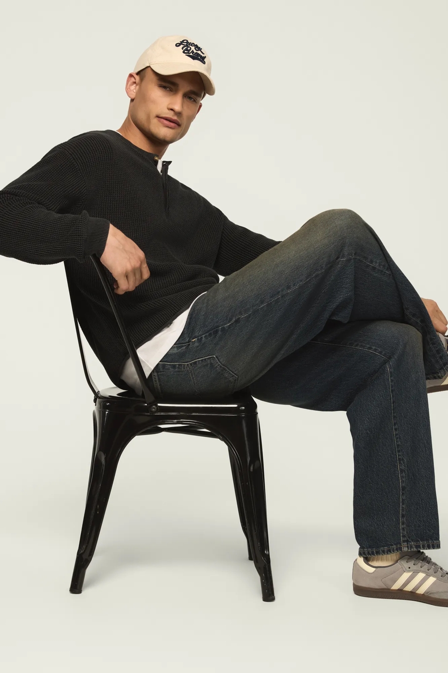 WASHED OTTOMAN HENLEY SWEATER, image 5
