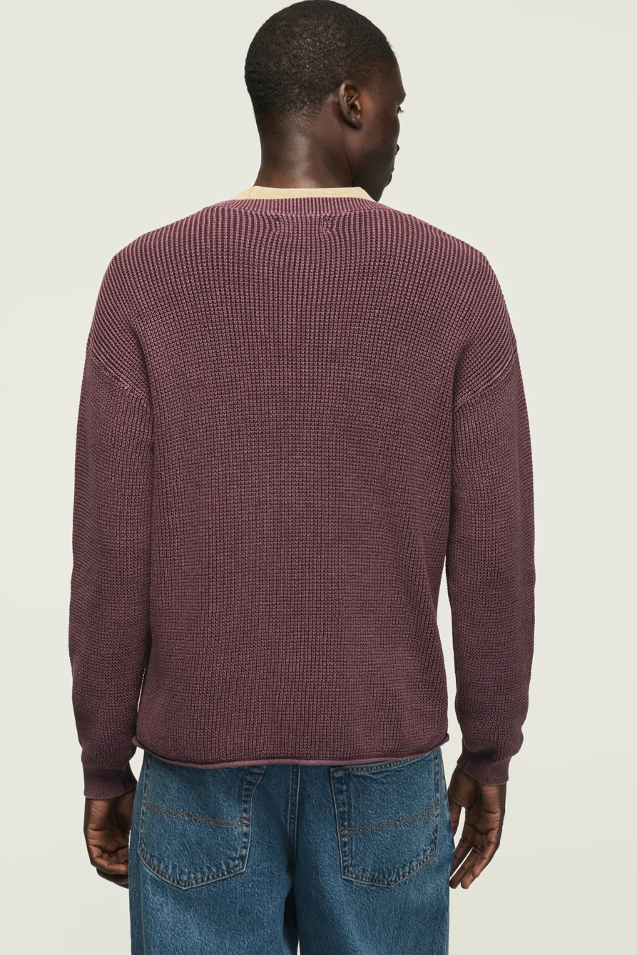 WASHED OTTOMAN HENLEY SWEATER, image 3