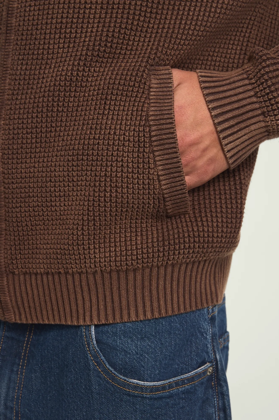 WASHED FULL ZIP SWEATER, image 6