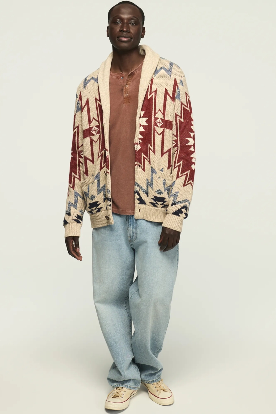 SOUTHWESTERN SHAWL COLLAR SWEATER, image 6