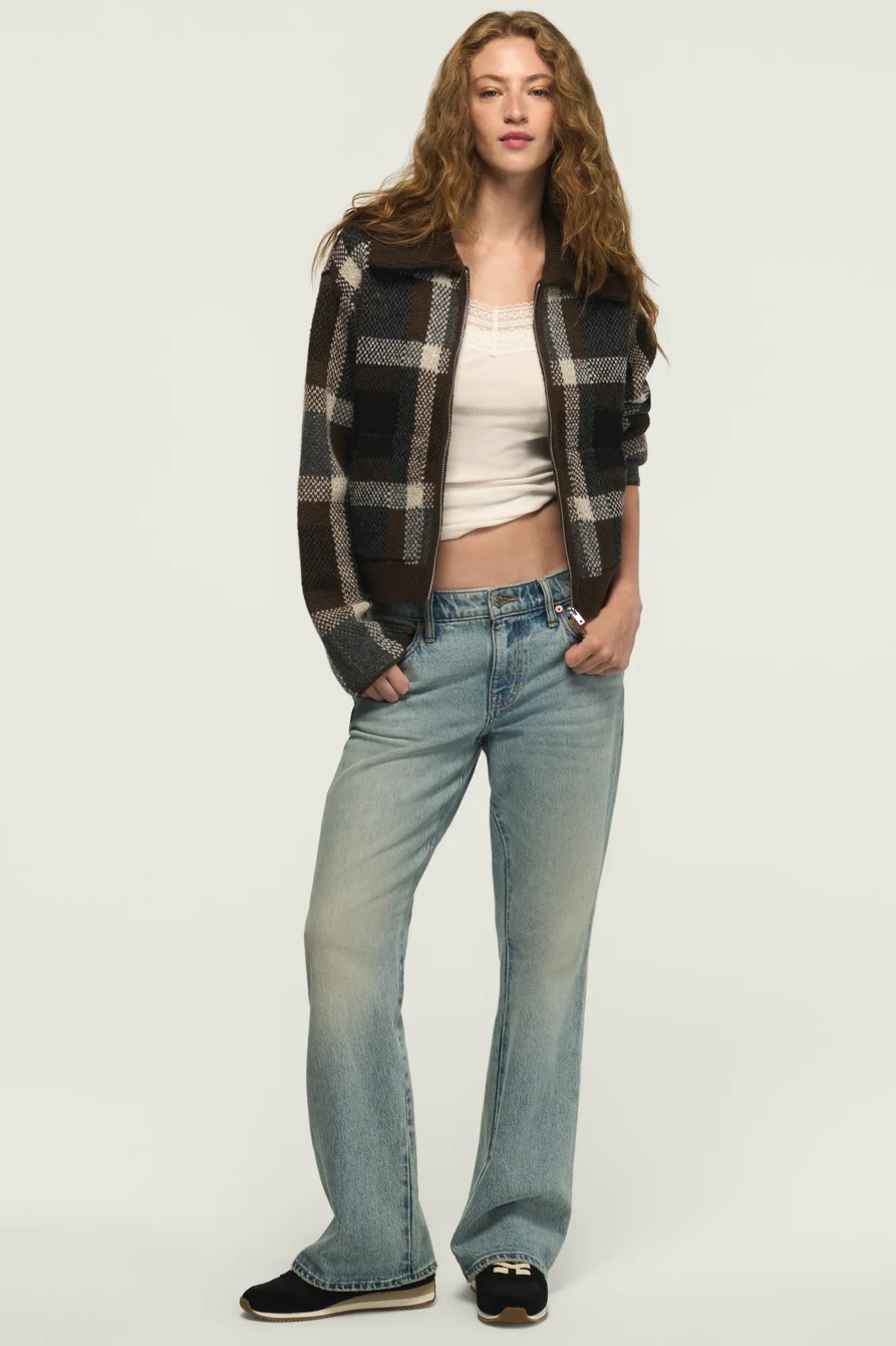 PLAID BOMBER SWEATER, image 5