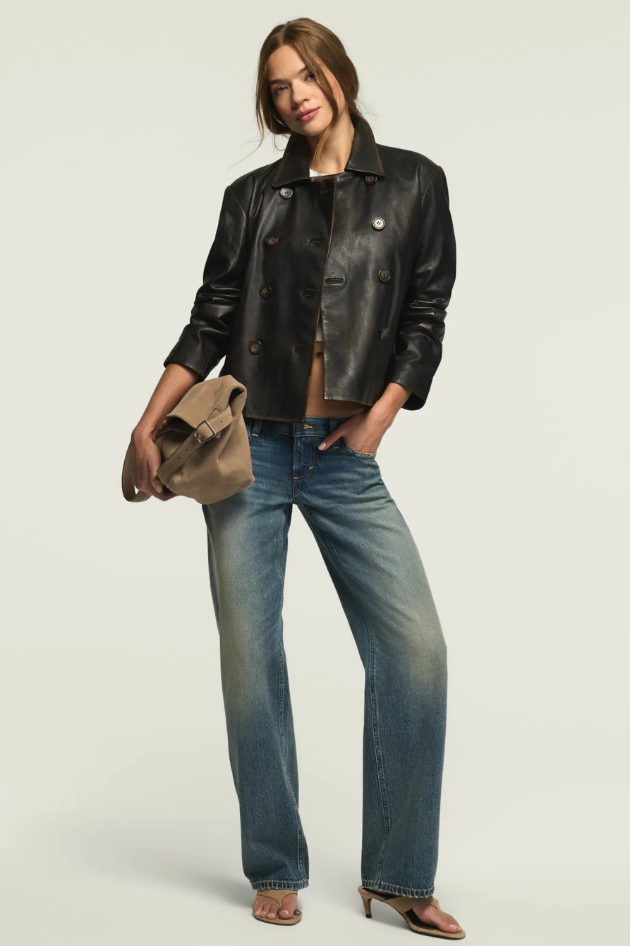DOUBLE BREASTED LEATHER JACKET, image 2