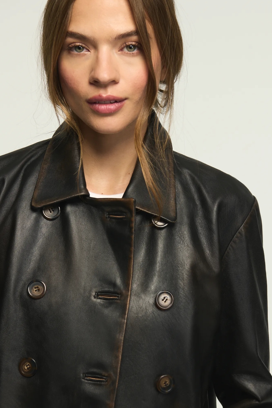 DOUBLE BREASTED LEATHER JACKET, image 6