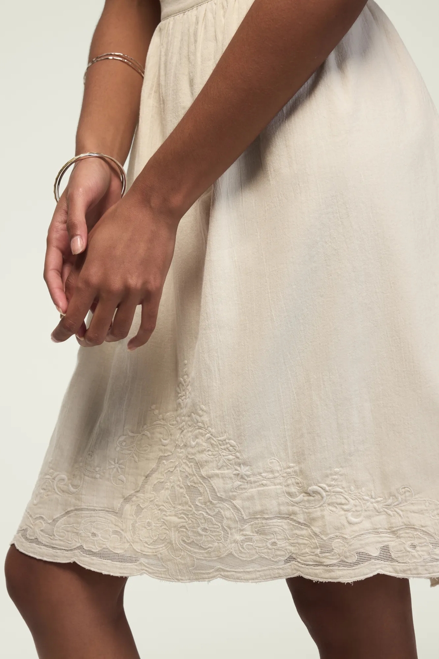 EMBROIDERED MESH APRON MINI DRESS, image 5