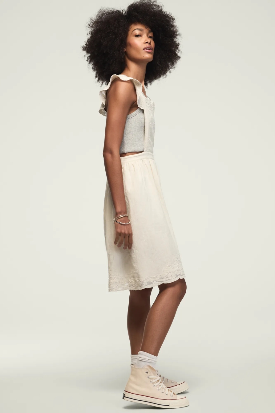 EMBROIDERED MESH APRON MINI DRESS, image 8