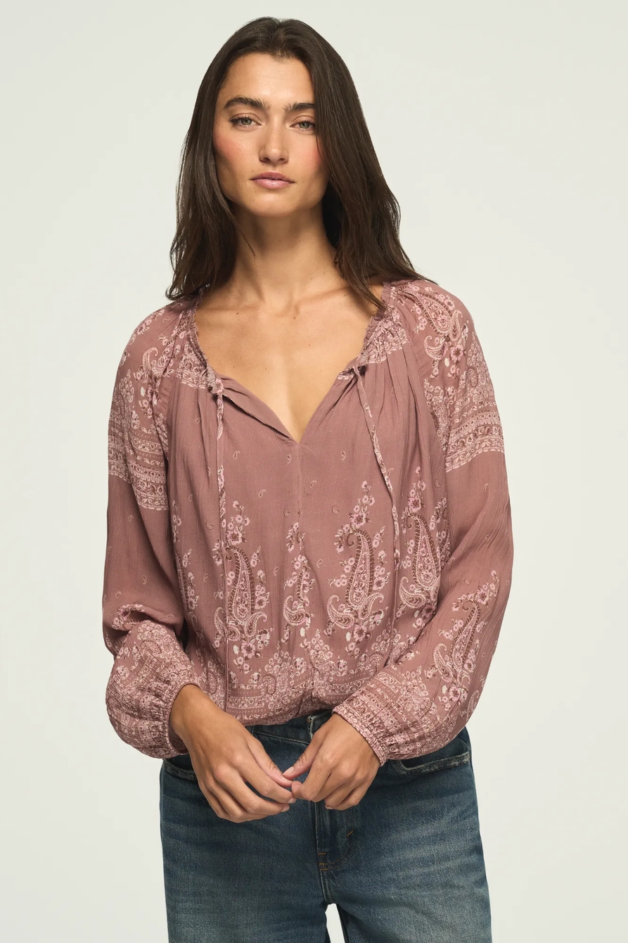 LONG SLEEVE PEASANT BUBBLE TOP, image 2