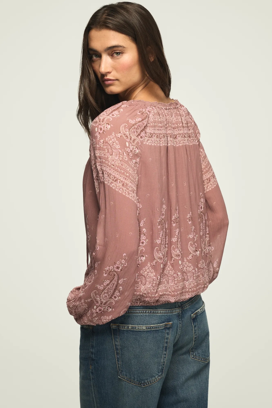 LONG SLEEVE PEASANT BUBBLE TOP, image 3