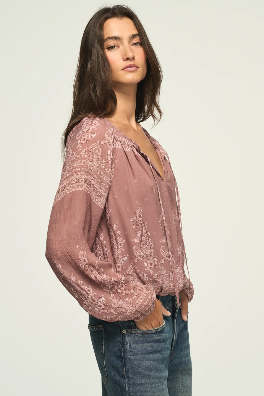LONG SLEEVE PEASANT BUBBLE TOP, image 4