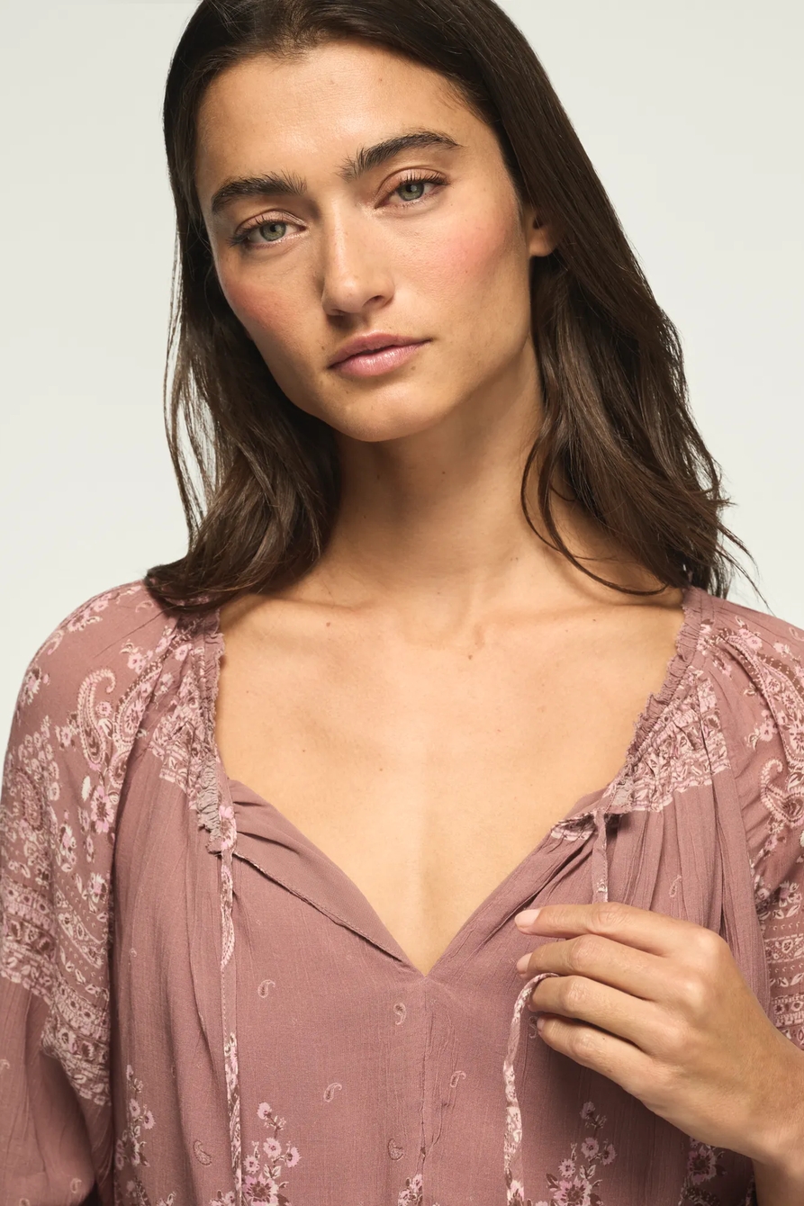LONG SLEEVE PEASANT BUBBLE TOP, image 5