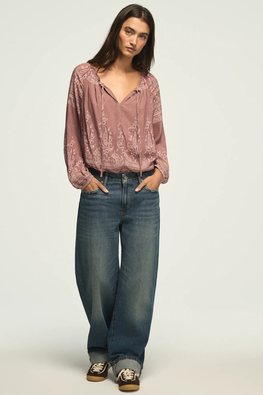 LONG SLEEVE PEASANT BUBBLE TOP, image 6