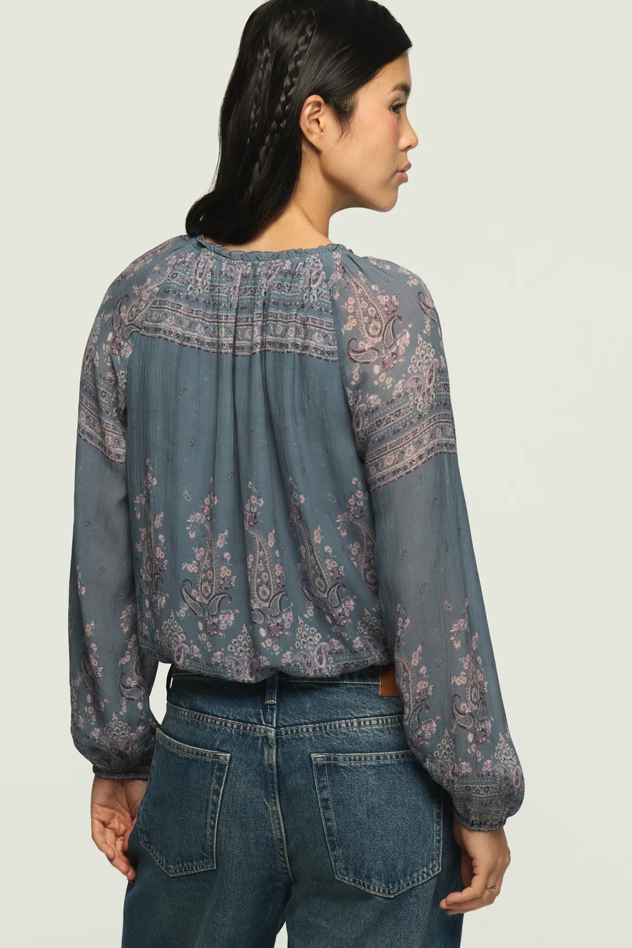 LONG SLEEVE PEASANT BUBBLE TOP, image 3