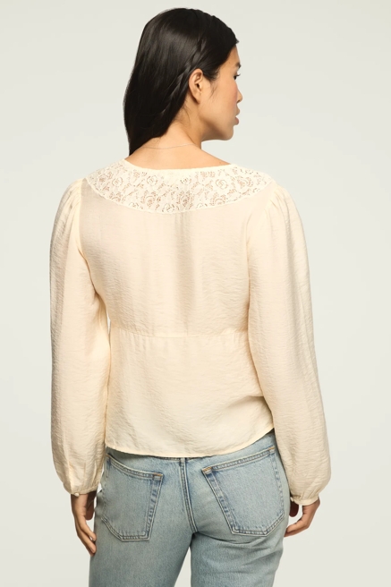 LONG SLEEVE LACE BUTTON THROUGH, image 3