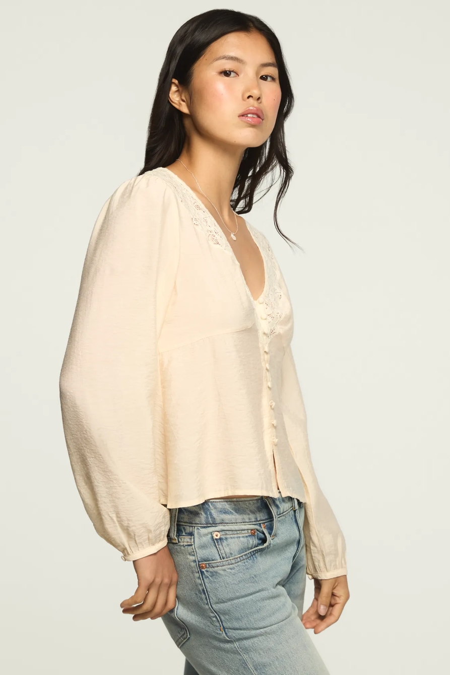 LONG SLEEVE LACE BUTTON THROUGH, image 4
