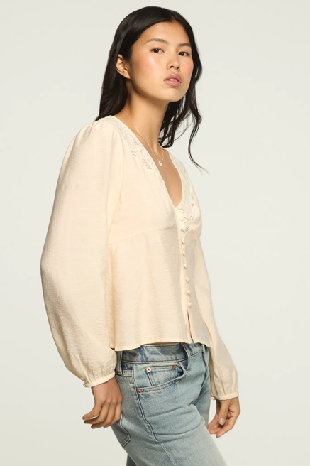 LONG SLEEVE LACE BUTTON THROUGH, image 4