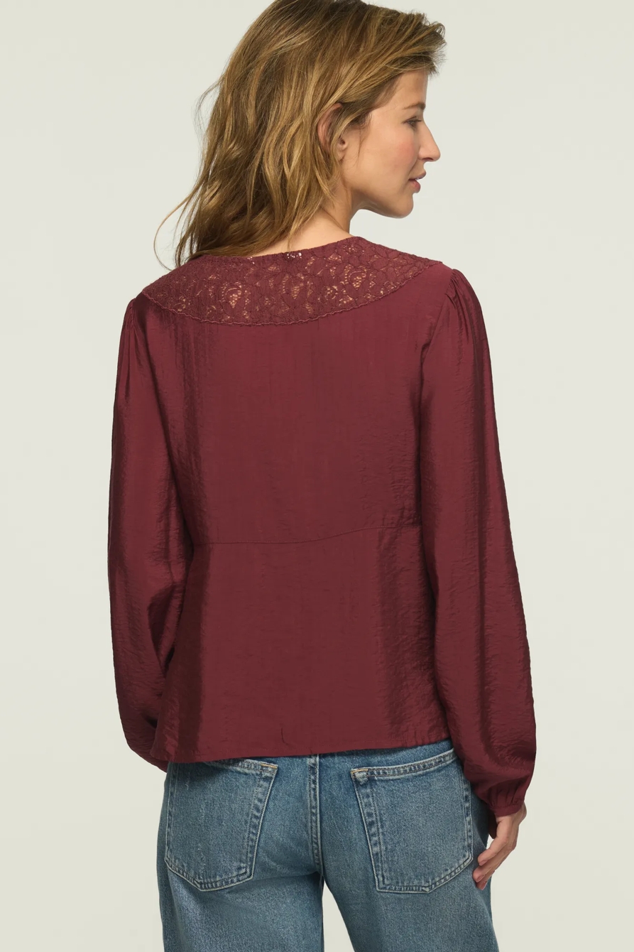 LONG SLEEVE LACE BUTTON THROUGH, image 3