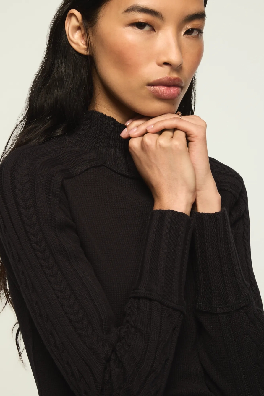 SWEATER MIX TURTLENECK TOP, image 4