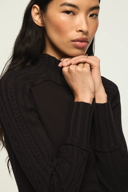 SWEATER MIX TURTLENECK TOP, image 4
