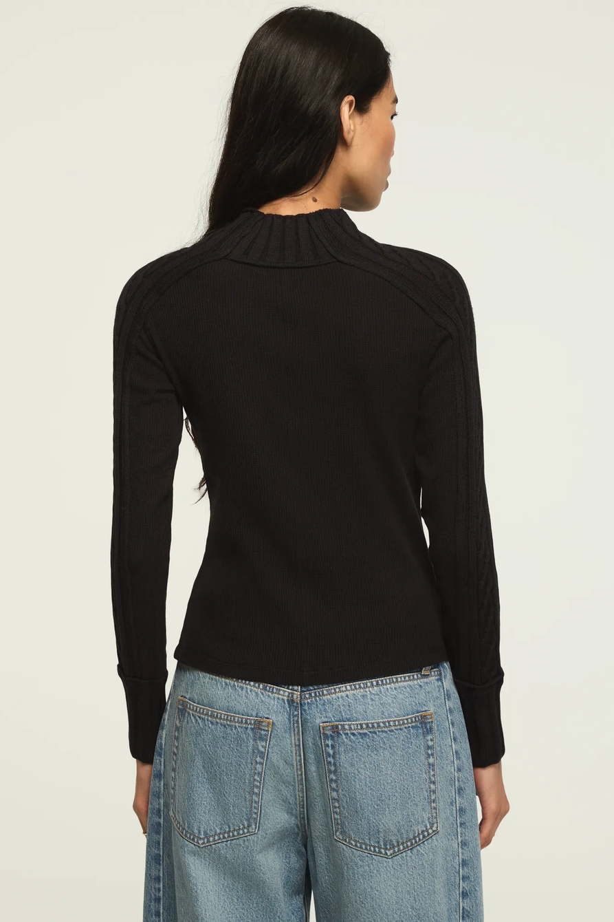 SWEATER MIX TURTLENECK TOP, image 5