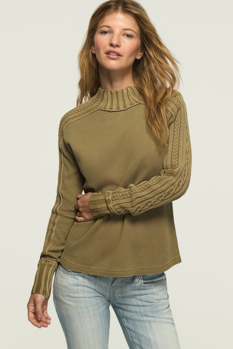 SWEATER MIX TURTLENECK TOP, image 2