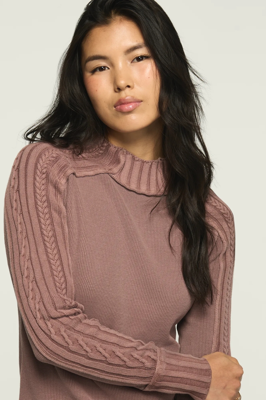 SWEATER MIX TURTLENECK TOP, image 5