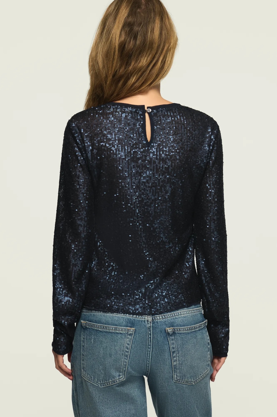 SEQUIN LONG SLEEVE TOP, image 3