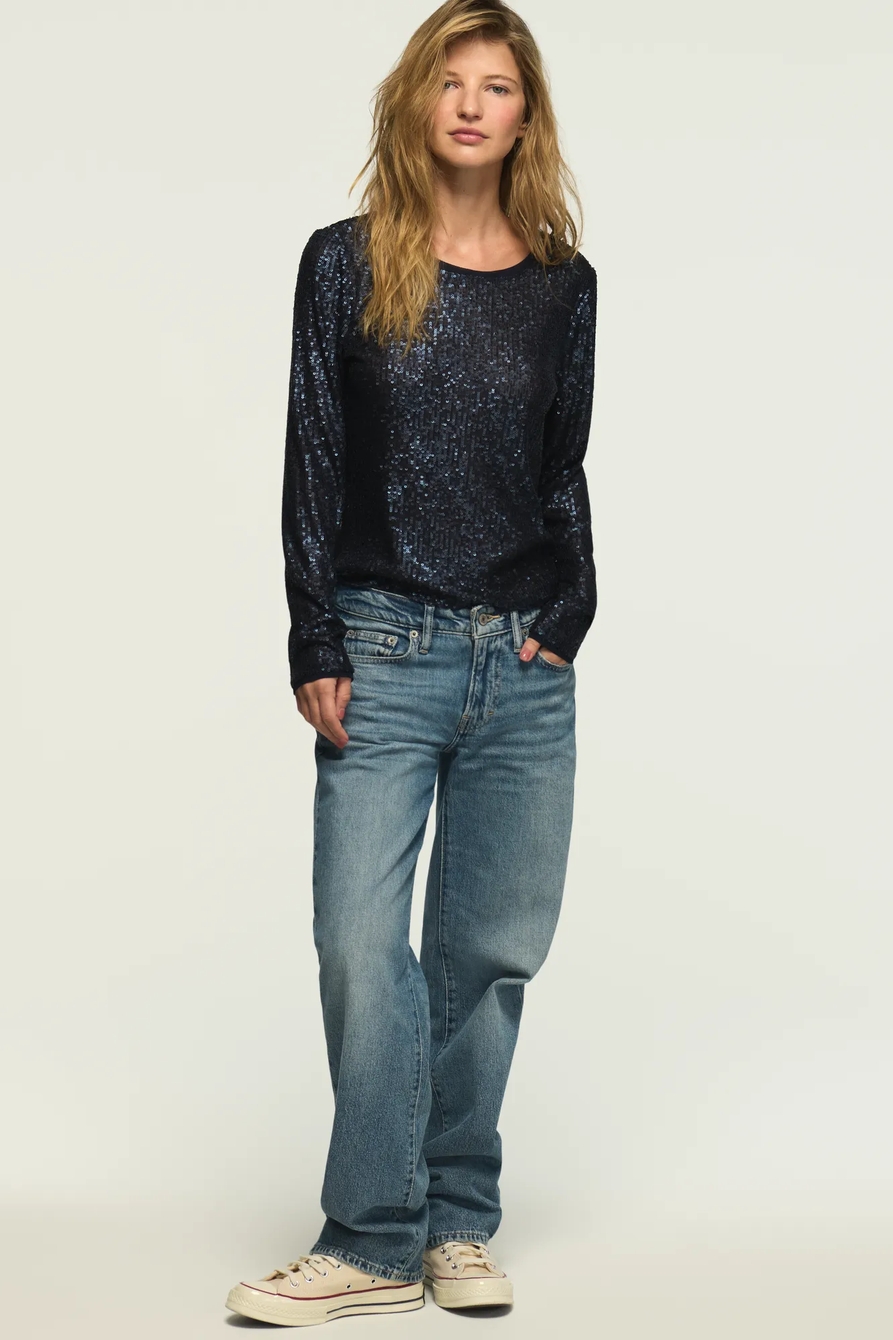 SEQUIN LONG SLEEVE TOP, image 5
