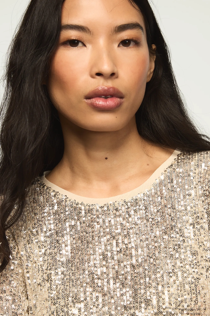 SEQUIN LONG SLEEVE TOP, image 7