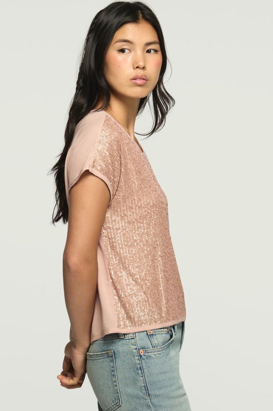 SHORT SLEEVE SEQUIN SWING TEE, image 4