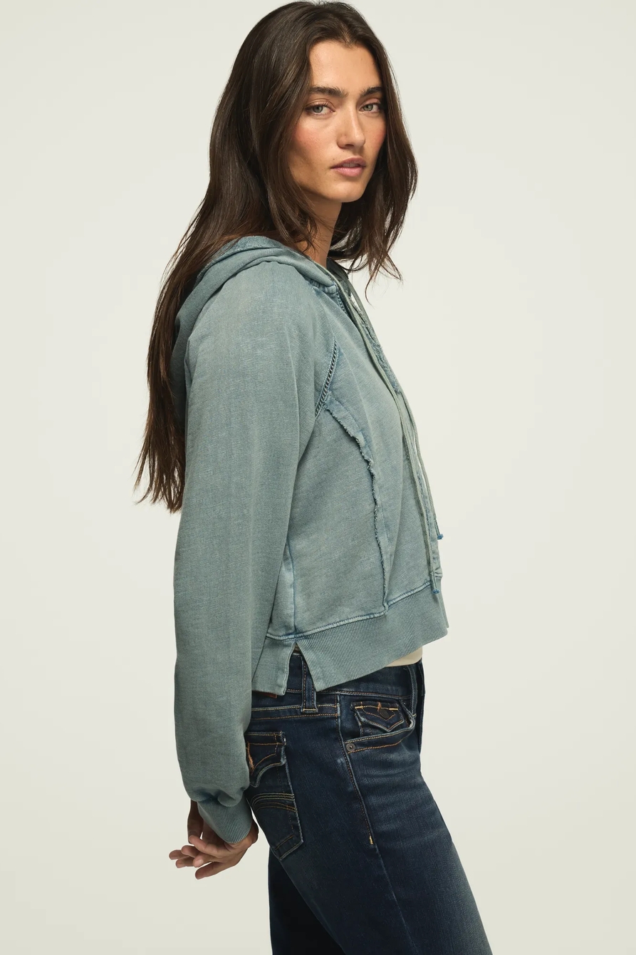 LACE TRIM NOTCH SWEATSHIRT, image 4