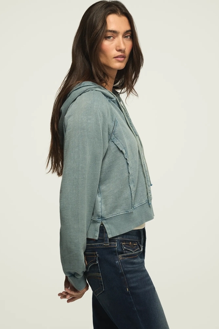 LACE TRIM NOTCH SWEATSHIRT, image 4