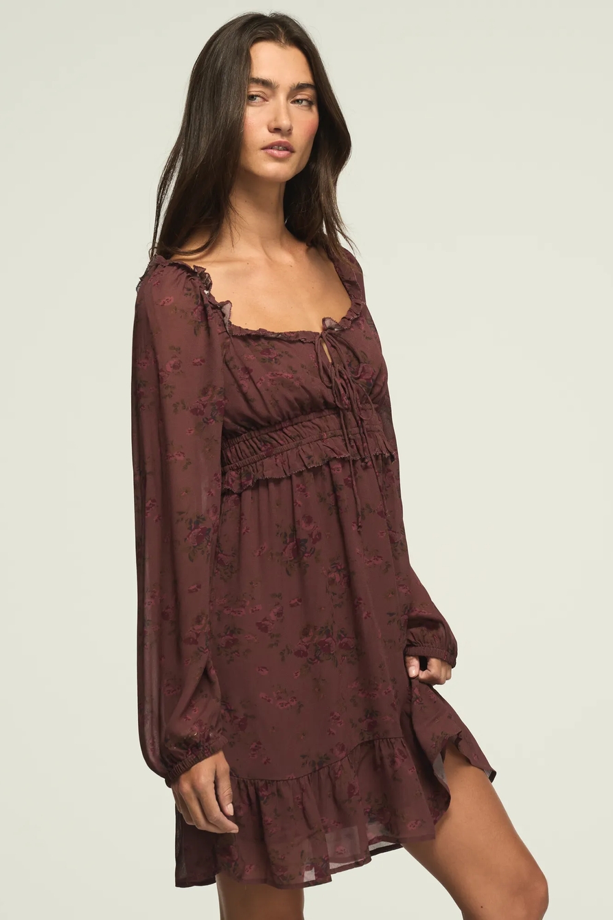 RUFFLE PEASANT MINI DRESS, image 4