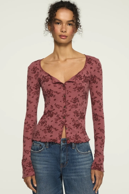 PRINTED BUTTON THROUGH TOP, image 1