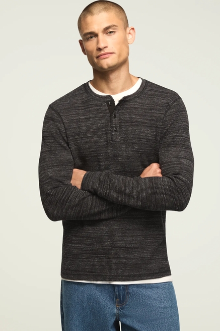 SPACEDYE THERMAL HENLEY, image 1