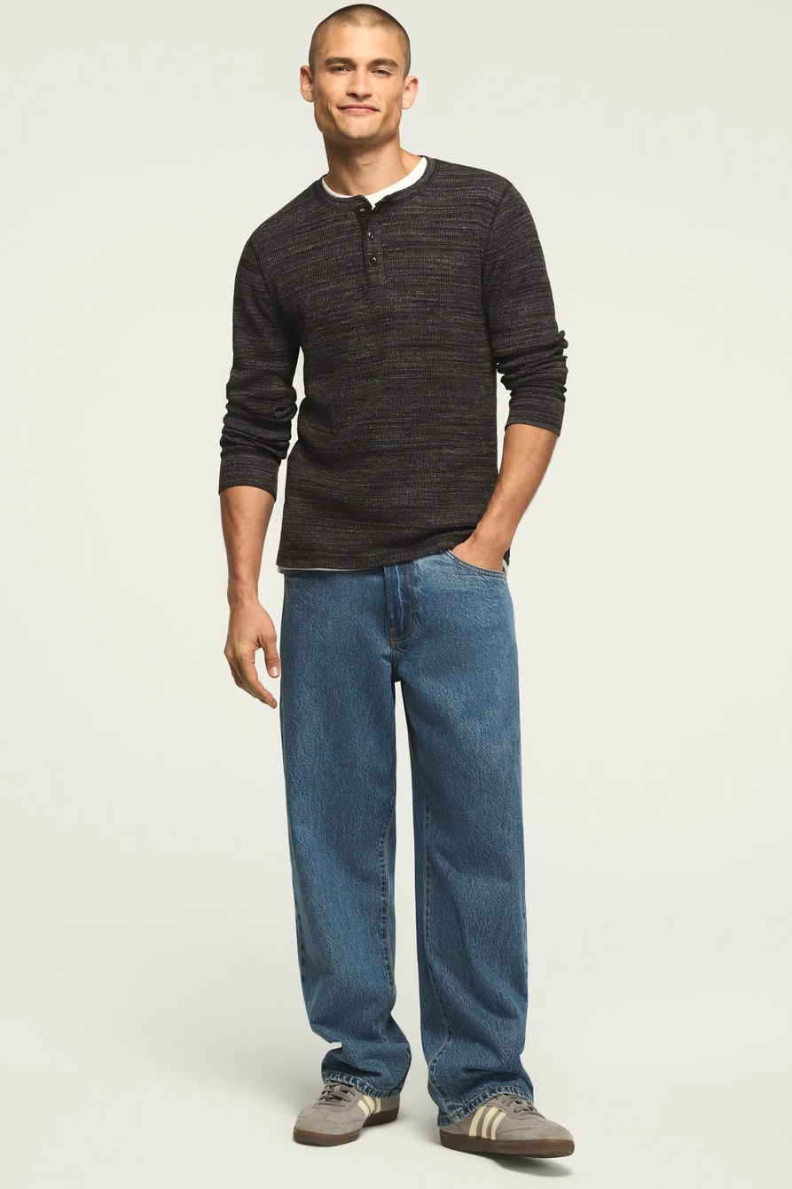 SPACEDYE THERMAL HENLEY, image 2