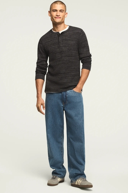 SPACEDYE THERMAL HENLEY, image 2