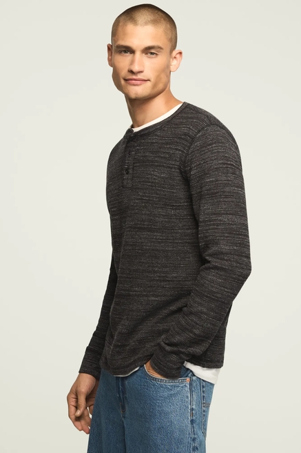 SPACEDYE THERMAL HENLEY, image 4